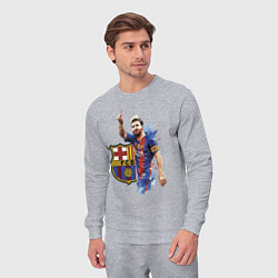 Костюм хлопковый мужской Lionel Messi Barcelona Argentina!, цвет: меланж — фото 2