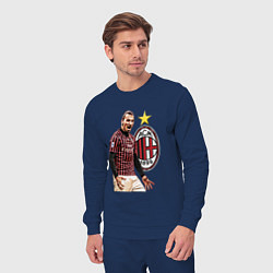 Костюм хлопковый мужской Zlatan Ibrahimovic Milan Italy, цвет: тёмно-синий — фото 2