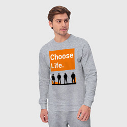 Костюм хлопковый мужской Choose Life, цвет: меланж — фото 2