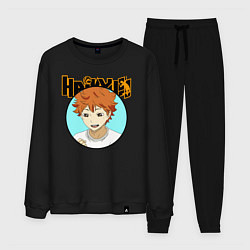 Костюм хлопковый мужской Шоё Хината Haikyu!!, цвет: черный