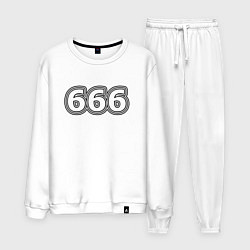 Костюм хлопковый мужской 666, цвет: белый