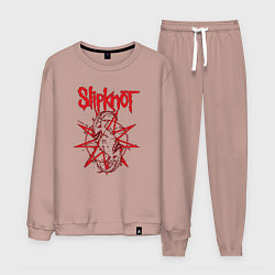 Костюм хлопковый мужской Slipknot Slip Goats Art, цвет: пыльно-розовый