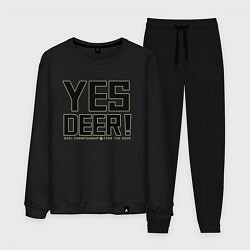 Костюм хлопковый мужской Yes Deer!, цвет: черный