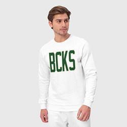 Костюм хлопковый мужской BCKS Bucks, цвет: белый — фото 2