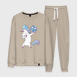 Костюм хлопковый мужской Unicorn Volleyball, цвет: миндальный