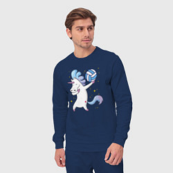 Костюм хлопковый мужской Unicorn Volleyball, цвет: тёмно-синий — фото 2