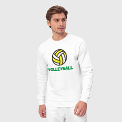 Костюм хлопковый мужской Game Volleyball, цвет: белый — фото 2