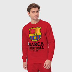 Костюм хлопковый мужской Barcelona Football Club, цвет: красный — фото 2