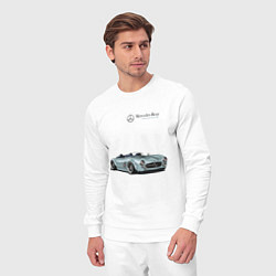Костюм хлопковый мужской Mercedes Benz Gullwing Speedster Skylik, цвет: белый — фото 2
