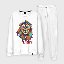 Костюм хлопковый мужской Lion, цвет: белый