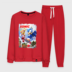Костюм хлопковый мужской SONIC СОНИК Z, цвет: красный