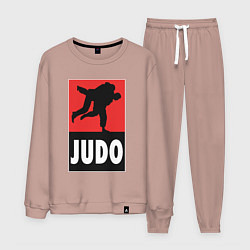 Костюм хлопковый мужской Judo, цвет: пыльно-розовый
