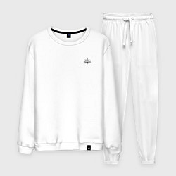 Костюм хлопковый мужской GODSMACK LOGO ГОДСМАК ЛОГО Z, цвет: белый