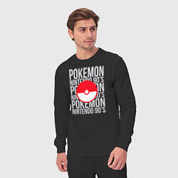 Костюм хлопковый мужской Pokemon NINTENDO 90S, цвет: черный — фото 2