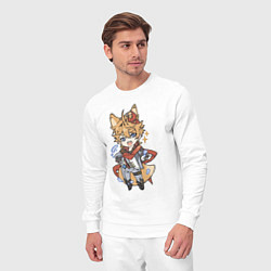 Костюм хлопковый мужской Лисёнок Тарталья, цвет: белый — фото 2