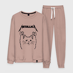 Костюм хлопковый мужской METALLICA МЕТАЛЛИКА, цвет: пыльно-розовый