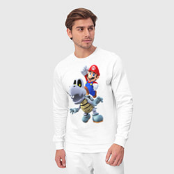 Костюм хлопковый мужской Mario hit, цвет: белый — фото 2