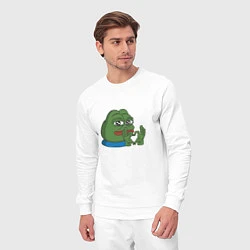 Костюм хлопковый мужской Pepe love пепе лов, цвет: белый — фото 2