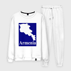 Костюм хлопковый мужской Армения Armenia, цвет: белый