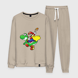 Костюм хлопковый мужской Yoshi&Mario, цвет: миндальный