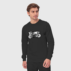 Костюм хлопковый мужской Blink 182 лого, цвет: черный — фото 2
