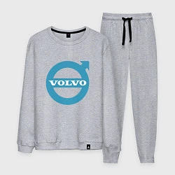 Костюм хлопковый мужской Volvo логотип, цвет: меланж