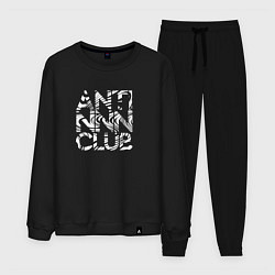 Костюм хлопковый мужской Anti NNN club, цвет: черный