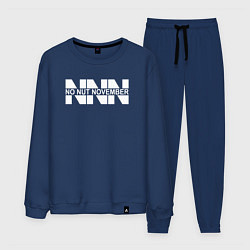 Костюм хлопковый мужской NNN No nut november, цвет: тёмно-синий