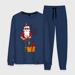 Костюм хлопковый мужской С НОВЫМ ГОДОМ, ДЕТКА!, цвет: тёмно-синий