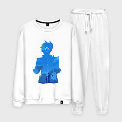 Костюм хлопковый мужской Чайльд Тарталья Tartaglia, цвет: белый