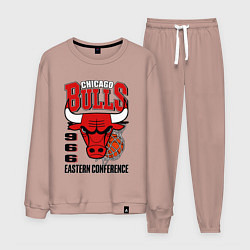 Костюм хлопковый мужской Chicago Bulls NBA, цвет: пыльно-розовый