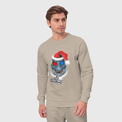 Костюм хлопковый мужской Динозавр Merry Christmas, цвет: миндальный — фото 2
