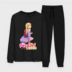 Костюм хлопковый мужской Pet girl of sakurasou, цвет: черный