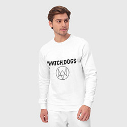 Костюм хлопковый мужской Watch Dogs, цвет: белый — фото 2