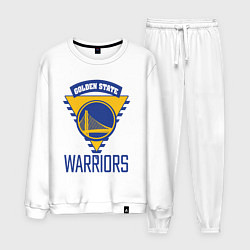 Костюм хлопковый мужской Golden State Warriors Голден Стейт НБА, цвет: белый