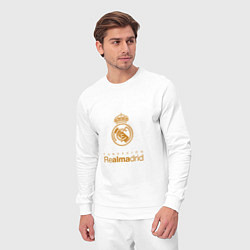 Костюм хлопковый мужской Real Madrid Logo, цвет: белый — фото 2