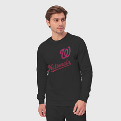Костюм хлопковый мужской Washington Nationals - baseball team!, цвет: черный — фото 2