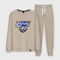 Костюм хлопковый мужской Burlington Bees - baseball team, цвет: миндальный