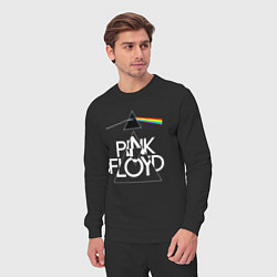 Костюм хлопковый мужской PINK FLOYD LOGO ПИНК ФЛОЙД, цвет: черный — фото 2