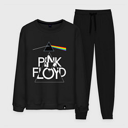 Костюм хлопковый мужской PINK FLOYD LOGO ПИНК ФЛОЙД, цвет: черный