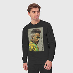 Костюм хлопковый мужской Neymar Junior - Brazil national team, цвет: черный — фото 2