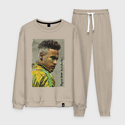 Костюм хлопковый мужской Neymar Junior - Brazil national team, цвет: миндальный