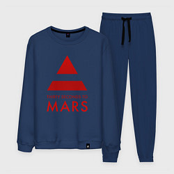 Костюм хлопковый мужской 30 Seconds to Mars - Рок, цвет: тёмно-синий