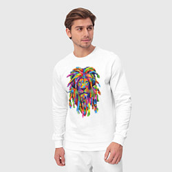 Костюм хлопковый мужской Lion dreaD, цвет: белый — фото 2