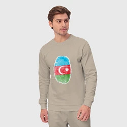Костюм хлопковый мужской Азербайджан - Отпечаток, цвет: миндальный — фото 2