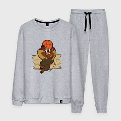 Костюм хлопковый мужской Рейгор Каменное Копыто, цвет: меланж