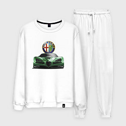 Костюм хлопковый мужской Alfa Romeo Motorsport Racing Team, цвет: белый