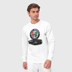 Костюм хлопковый мужской Alfa Romeo - my dream!, цвет: белый — фото 2