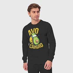 Костюм хлопковый мужской AVO CARDIO, цвет: черный — фото 2