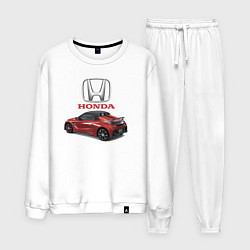 Костюм хлопковый мужской Honda Japan, цвет: белый